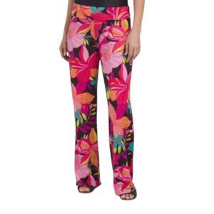 TRINA TURK Womens Tunic Swim Cover Up pants Solar Floral Beachy NWT Sz XL